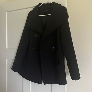 Calvin Klein Black Medium Wool Pea Coat
